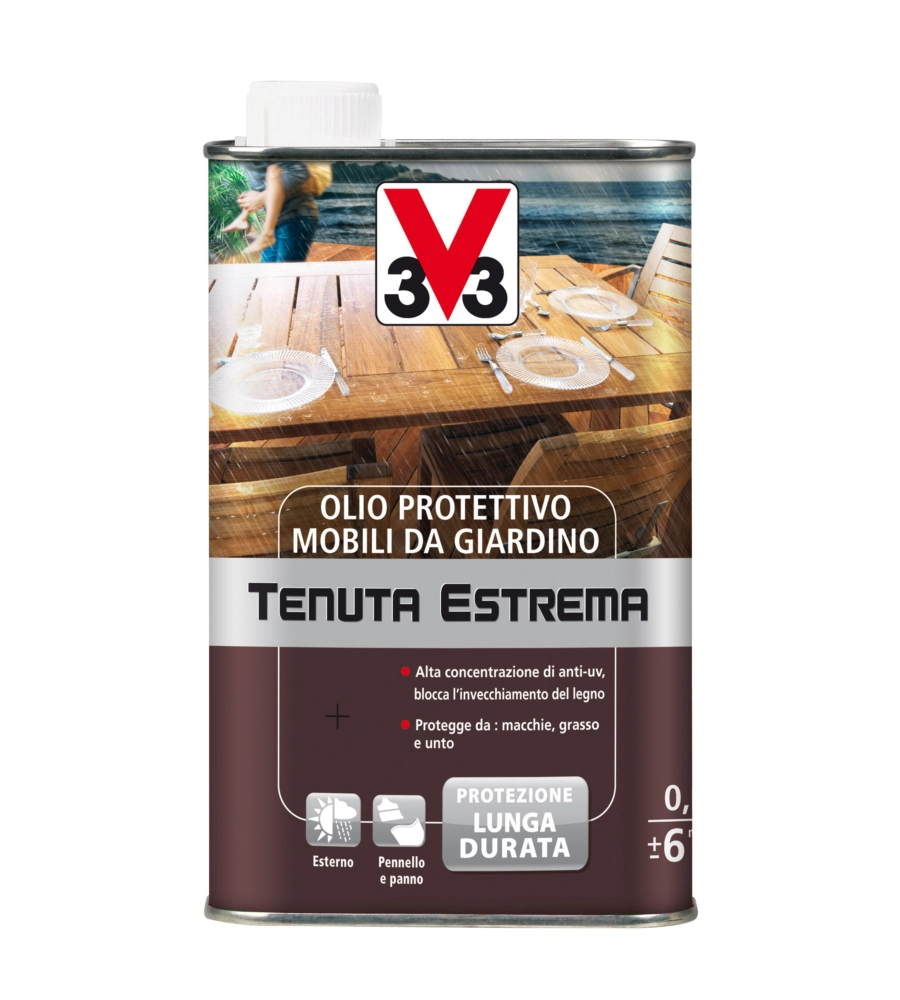 OLIO PROTETTIVO MOBILI DA GIARDINO TENUTA ESTREMA, INCOLORE - 0,5 LITRI